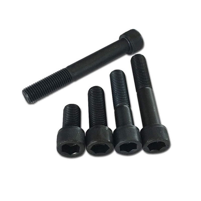 Czarna półtruwna śruba gniazda sześciokątna