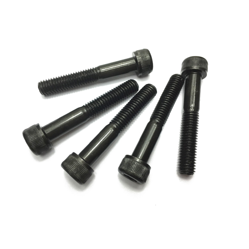 Czarna półtruwna śruba gniazda sześciokątna